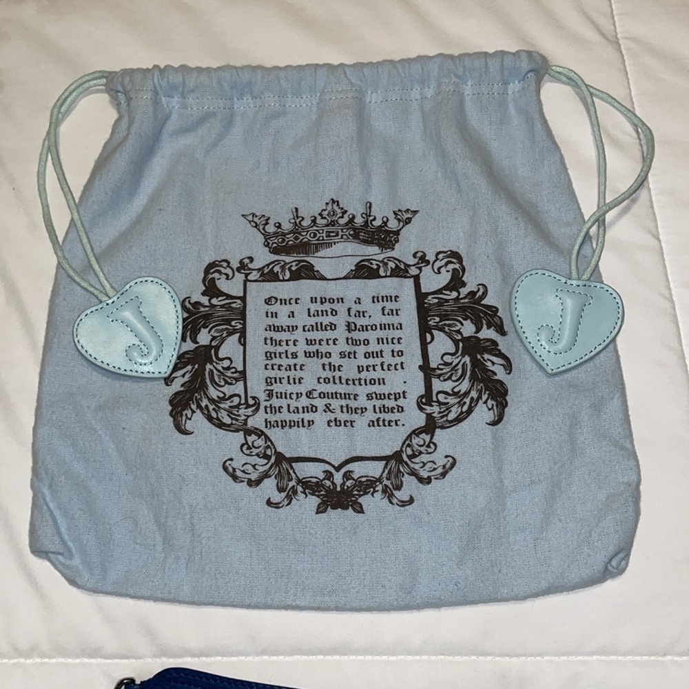 💙💚Y2K Juicy Couture Green and Navy Shoulder Bag with Original Dust Bag💙💚 - Picture 3 of 16